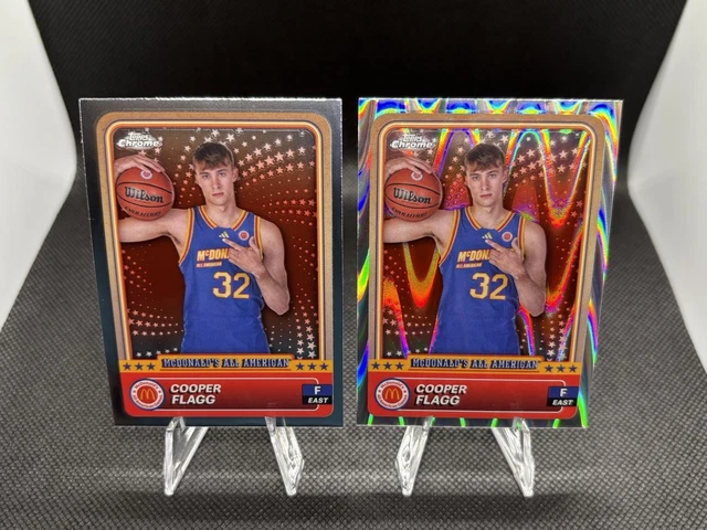 2024 TOPPS CHROME MCDONALD'S ALL AMERICAN BLUE RAYWAVE #78 COOPER FLAGG PSA 10