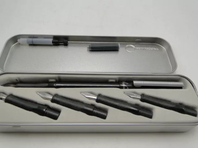 Manuscript Classic Ink Cartridge Calligraphy Pen Set in Case w 5 Nibs