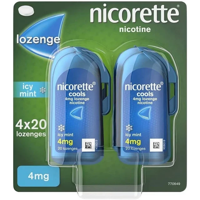 Nicorette 2 mg Lutschtabletten Icy Mint (4x20er Pack)