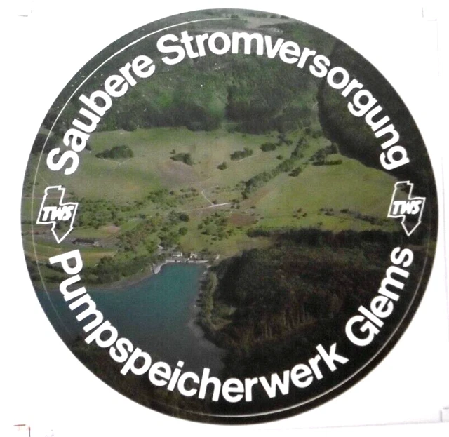 WERBEAUFKLEBER PUMPSPEICHERWERK GLEMS Metzingen Stuttgart TWS EnBW