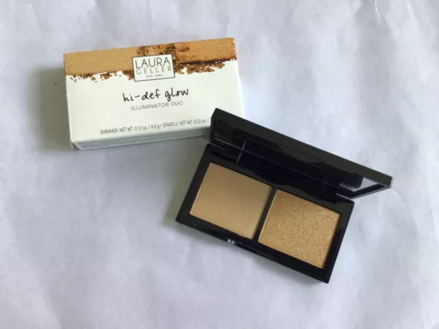 Laura Geller hi-def-glow Illuminator Duo Shade  Heart of Gold Boxed