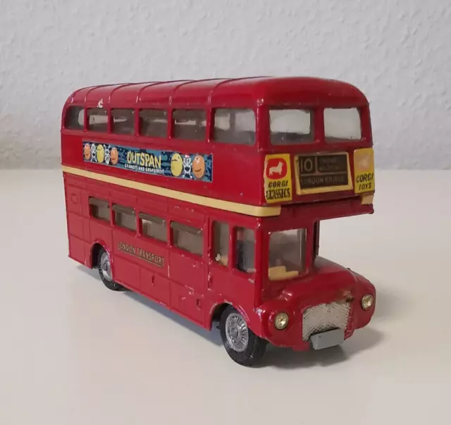 Corgi Toys 468 London Transport Routemaster Bus "OUTSPAN"  Vintage ohne OVP