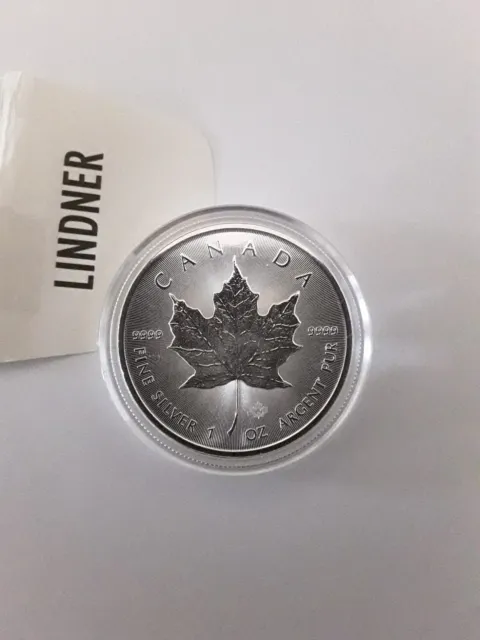 #Kanada 2024 Maple Leaf, Silbermünze, Charles III., - 1 oz  + in Kapsel (N. 2 )