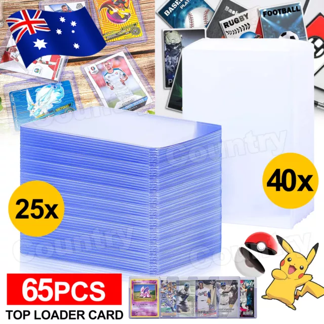 25x Toploader 35PT + 100x Penny Sleeves Top Loader Card Protector Ultra  Pokemon