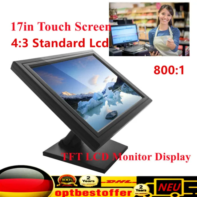 17" Monitore TouchScreen VGA USB 4 Wire Monitor Restaurant C Kassensystem Kiosk