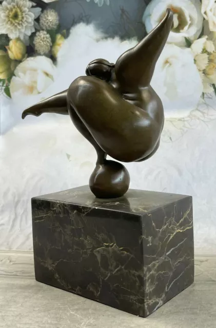 Vintage Abstract Modern Art Cast Bronze Statue Original Signed Milo Artwork