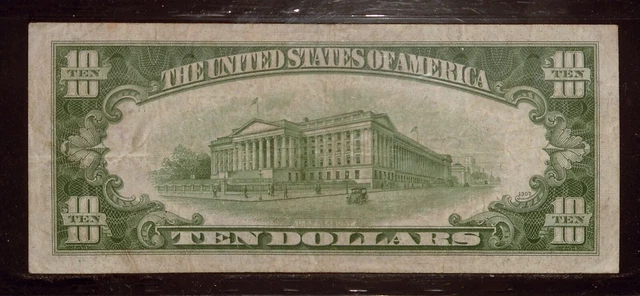 1934C $10 Silver Certificate | VF | Blue Seal | Star Replacement Note 2