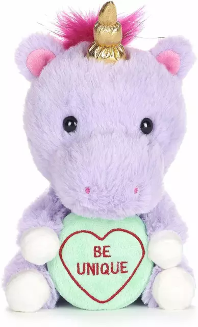 Brand New 7" Official Swizzels Love Hearts Unicorn Be Unique Soft Plush Toy