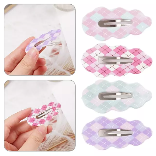 Cloud Hair Clip Snap Hairpins Slides Women Girls Kids Set School Baby Metal O8E4