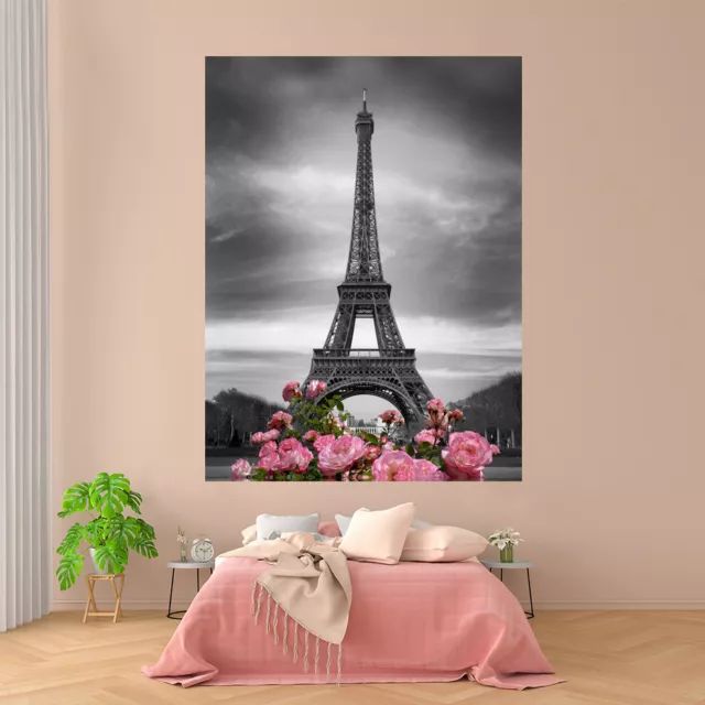 Fototapete Vlies und Papier Tapete Eiffelturm und Blumen Nr DS5613