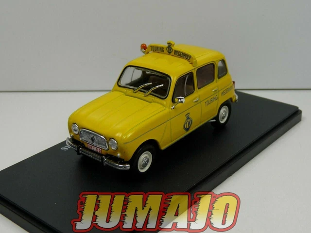 Joustra Renault 4 L jaune PTT 19 cm éch 1/18 moteur à friction - Collection
