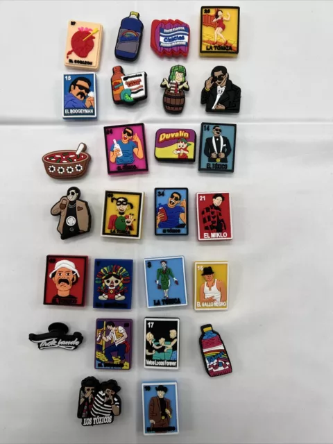 Mexican Bingo Loteria Shoe Charms For Crocs 26 Pieces