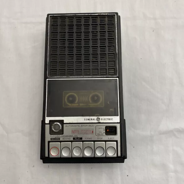 Vintage GE GENERAL ELECTRIC 3-5105A Cassette Tape Player Recorder no AC cord