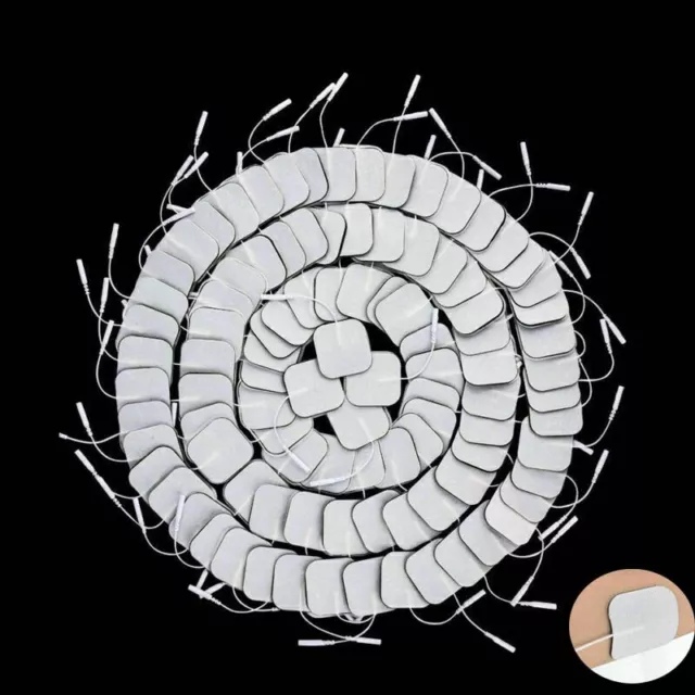 White Electrode Pads Replace For Tens EMS IF Unit Machine Massagers Silica Gel