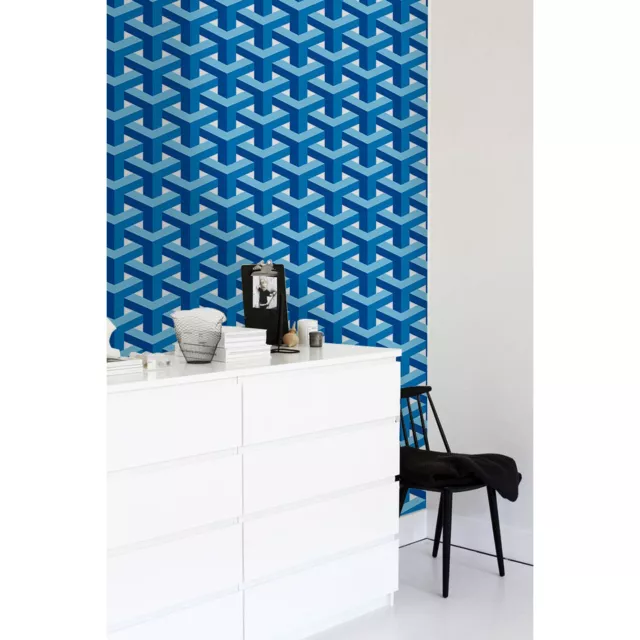 Escher Non-woven wallpaper blue and white wall mural photo Home Decor Wallcover