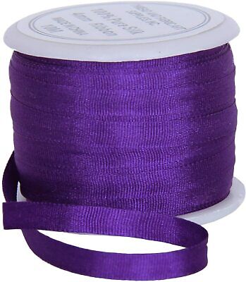 Threadart 100% pura seda lazo - 4mm púrpura-Nº 703 - 10 metros