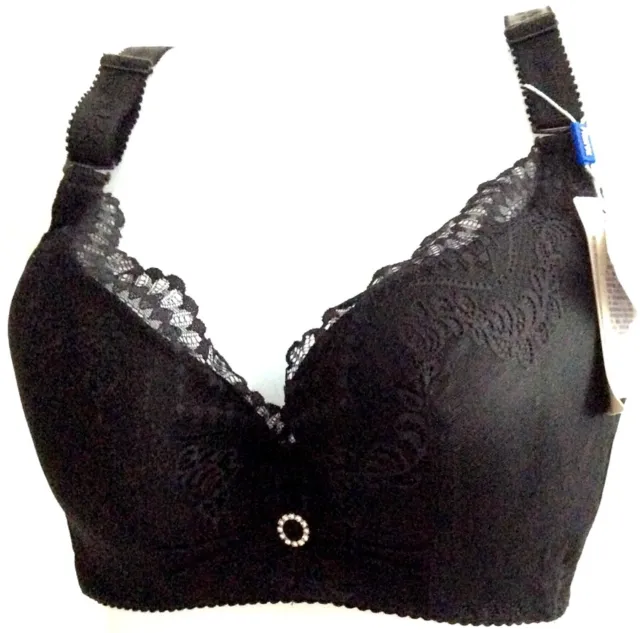 Plus Size Bra C D E Cup Wide Back Push Up Brassiere for Women