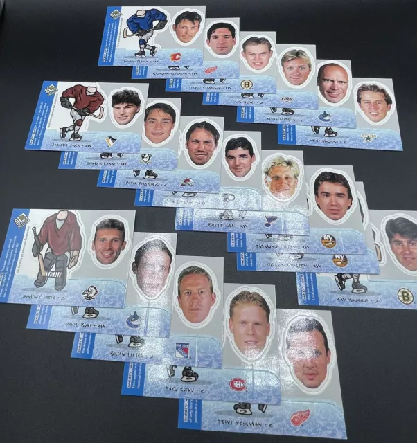1998-99 Upper Deck UD Choice Bobbing Head 18-Card Lot Hull, Fedorov, Jagr, Hasek 1998-99 Upper Deck UD Choice Bobbing Head 18-Card Lot Hull, Fedorov, Jagr, Hasek