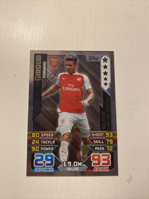 Match Attax 15/16 | Silver Limited Edition | Arsenal | Olivier Giroud