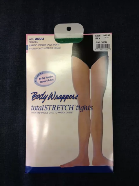 Body Wrappers A80S Women's Size Small/Medium Kelly Green Full Footed Tights