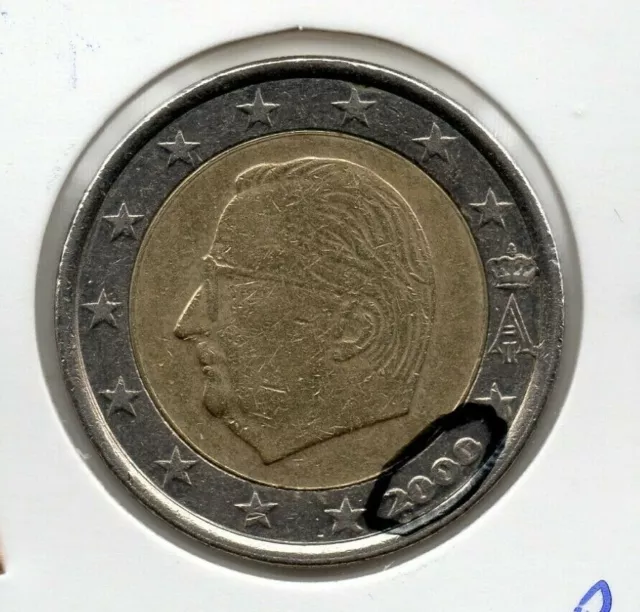 Moneda de Belgica  2€ 2000 km#231 (defecto)  circulada Ref.B012