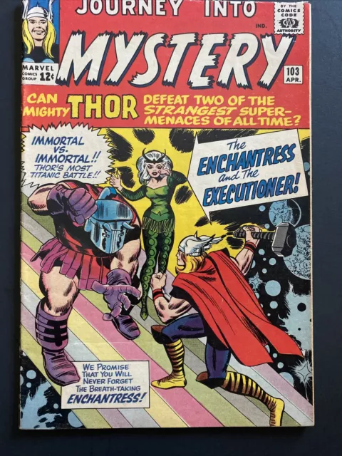 Journey Into Mystery 103 - Vg 4.0 - 1St Appearance Of Enchantress - Thor (1964)