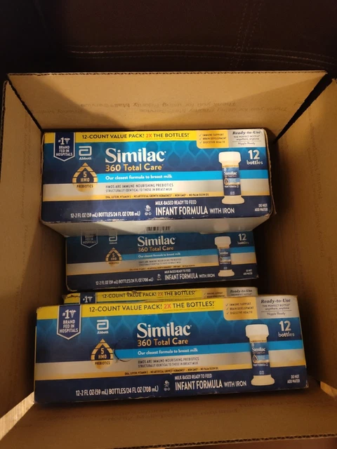 Similac 360 Total Care Ready to Feed Infant Formula Bottles 2 oz 60-bottles