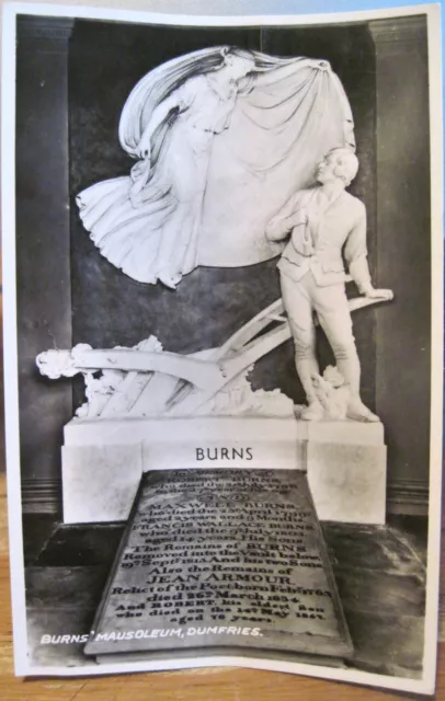 RPPC Postcard ROBERT BURNS Poet Mausoleum DUMFRIES SCOTLAND Scottish Real Photo