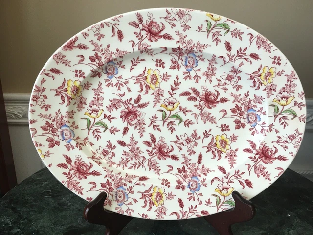 Vintage Empire Chintz Stone On Trent England 13" Platter