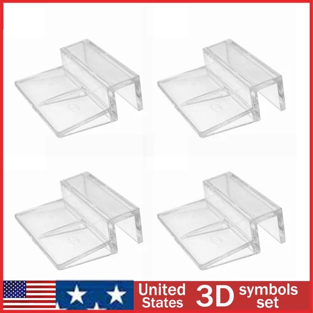 6mm 8mm 10mm 12mm 4pcs Acrylic Aquarium Glass Cover Fish Tank Lid Bracket Clip