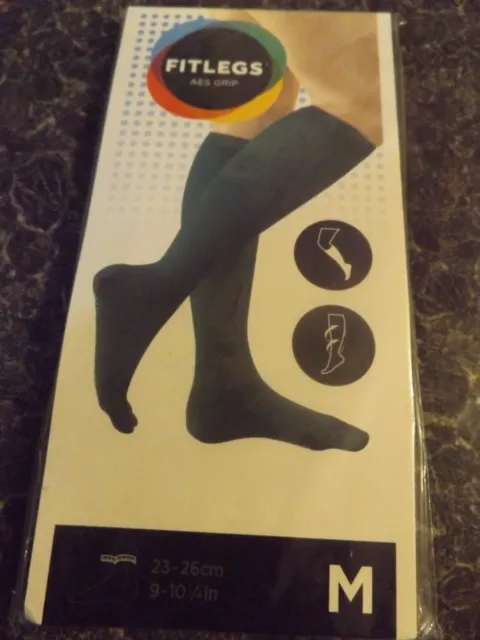 FITLEGS SIZE M AES GRIP COMPRESSION STOCKINGS 23-26cm 9-10¼