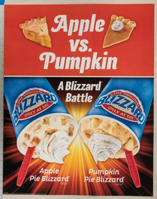 Dairy Queen Poster Blizzard Apple Vs. Pumpkin 22x28 dq2