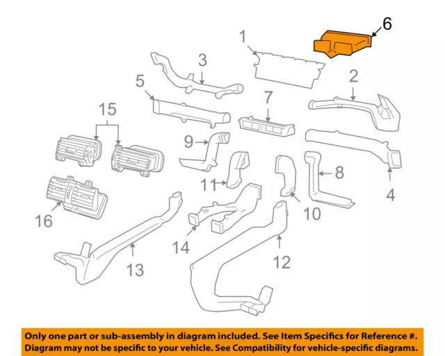 Pontiac GM OEM 08-09 G8 Dash A/C AC Heater-Air Vent Center Outlet 92163391