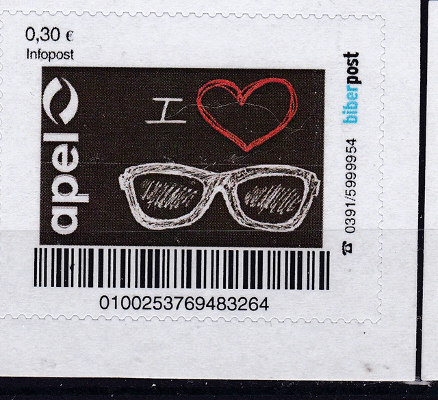 Privatpost. Biberpost. Apel Augenoptik, postfrisch