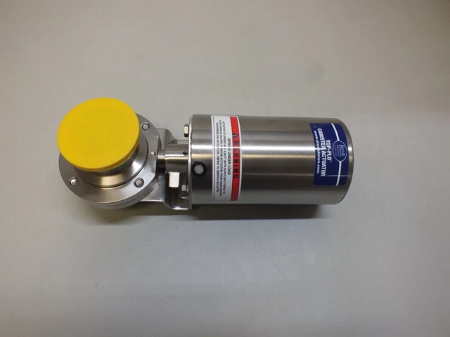 Steel & O Brien Top-Flo 2" 316L Stainless Canister Actuator Butterfly Valve