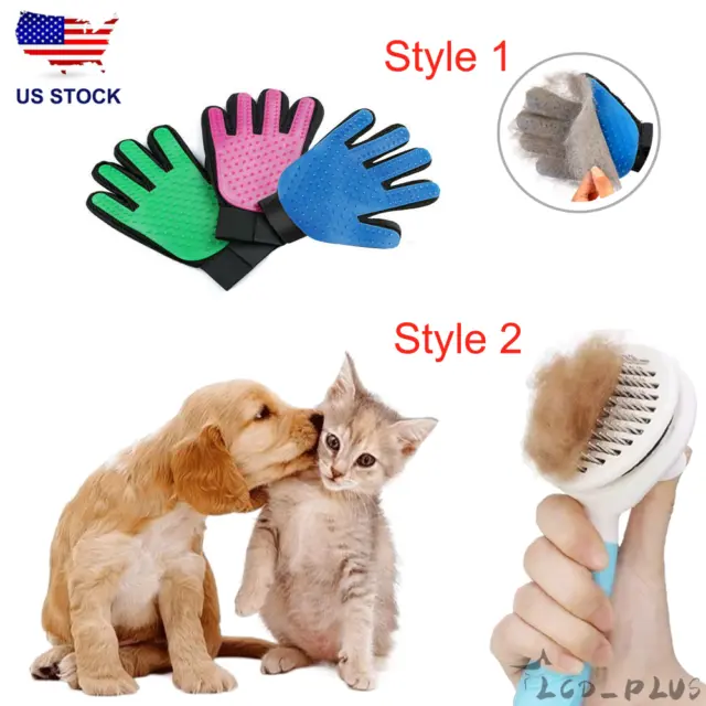Pet Hair Remover Brush Dog Cat Grooming Massage Bath Deshedding Comb Tool Gift