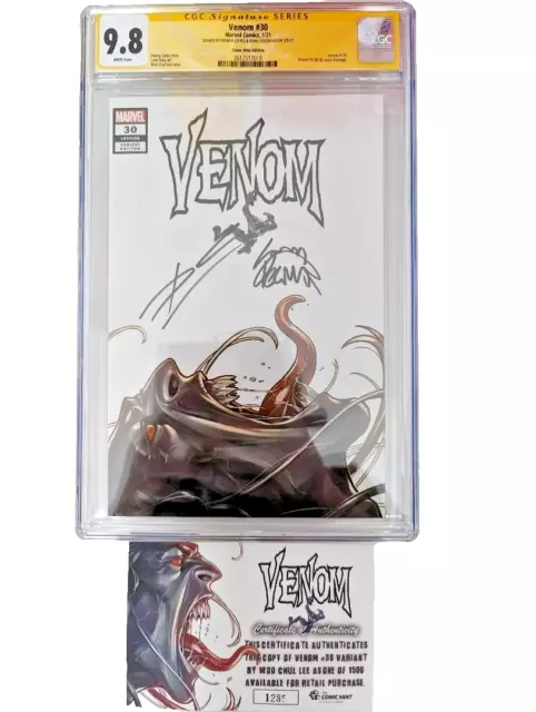 ⭕️Venom #30⭕️ CGC SS 9.8 Woo Chul Lee Variant Homage Cates & Stegman Signed🖋