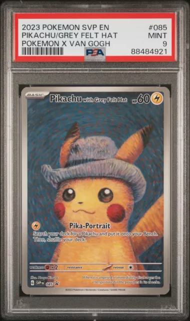 Pokemon Card Svp En-Sv Black Star Promo 085 Pikachu With Grey Felt Hat Psa 9