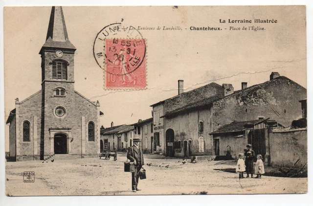 CHANTEHEUX Meurthe et Moselle CPA 54 place de l'église