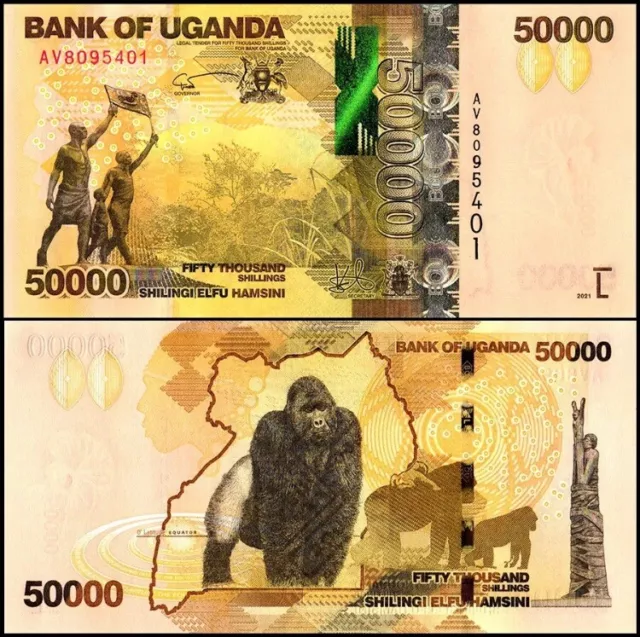 Uganda 50000 Shillings, UNC, P-54