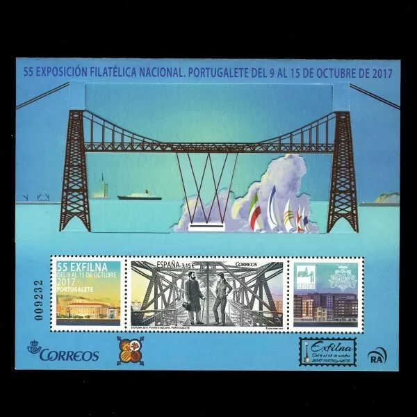 España Año 2017 Exfilna 2017 Portugalete Puente De Vizcaya Edifil 5172 ** Mnh