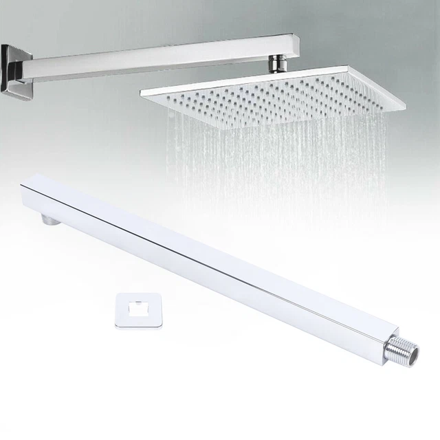16INCH STAINLESS STEEL Square Rainfall Shower Head Extension Arm Wall