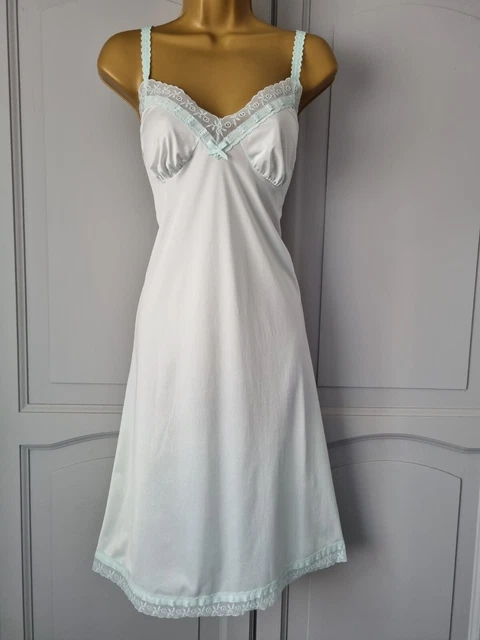 Slip Donna Vintage St Michael L In Perfette Condizioni Verde Seta Raso Nylon/Poliammide Taglia 16