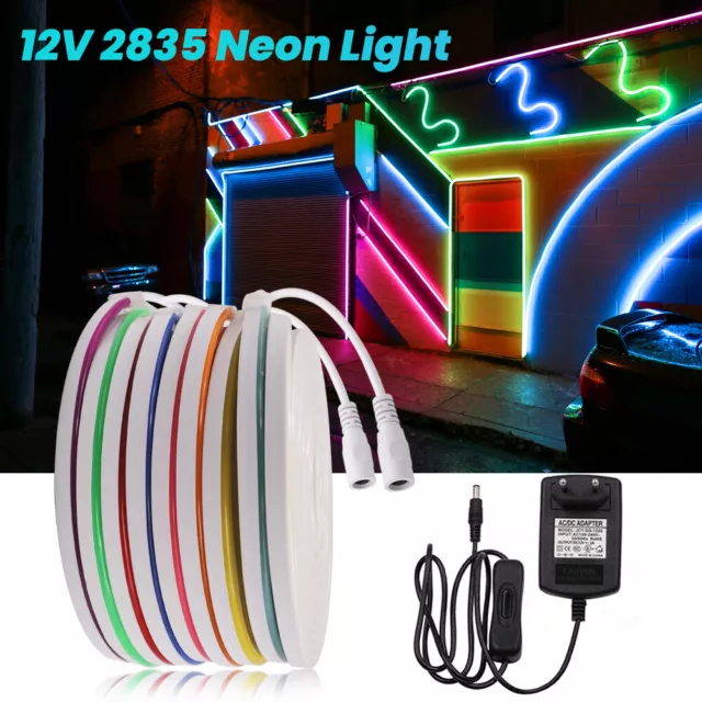 12V 2835 Neon LED Streifen Flex Lichtschlauch Lichtband Leiste Strip Innen Außen