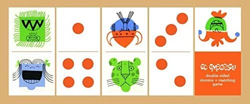 ED EMBERLEY DOUBLE-SIDED DOMINO + MATCHING GAME - Hardcover **Mint Condition**