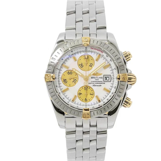 BREITLING Chonomat Evolution B13356 Automatic Date White Shell Dial 90186894