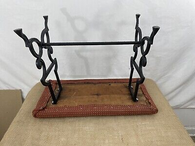 Wrought Iron Colonial Victorian Baroque Vintage Footrest Stool Bench Ottoman 3