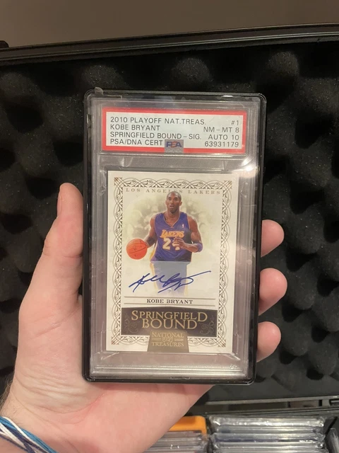 2010 National Treasures Springfield Bound Kobe Bryant Jersey # 24/25 PSA 8/10