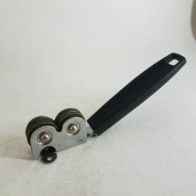 Ekco Knife Sharpener Black Handle Made In USA Chromium Plated