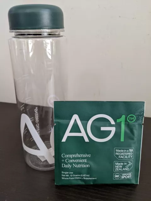 New! BPA Free AG1 ATHLETIC GREENS Premium 16oz Plastic Shaker